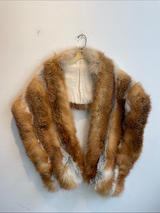 Vintage Jackets & Blazers - Vintage red fox fur stole shawl